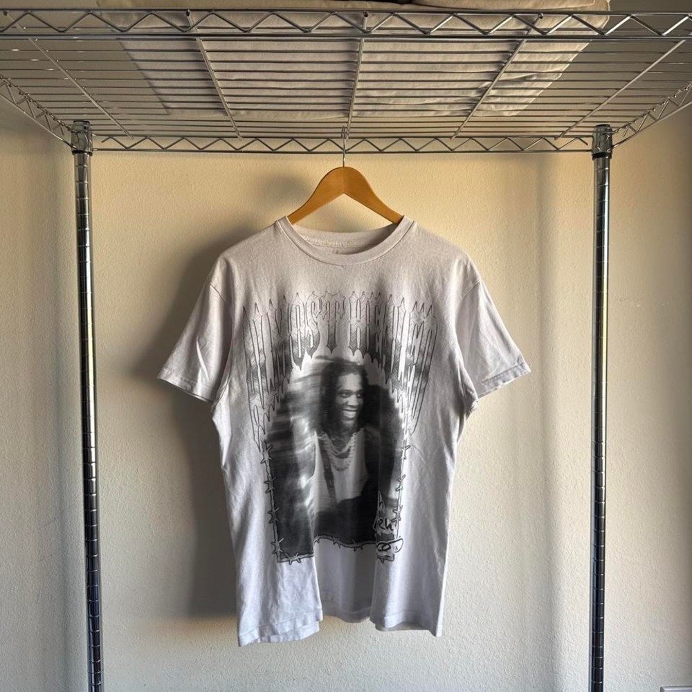 Only The Family OTF Lil Durk white and black graphic artist concert tee shirt